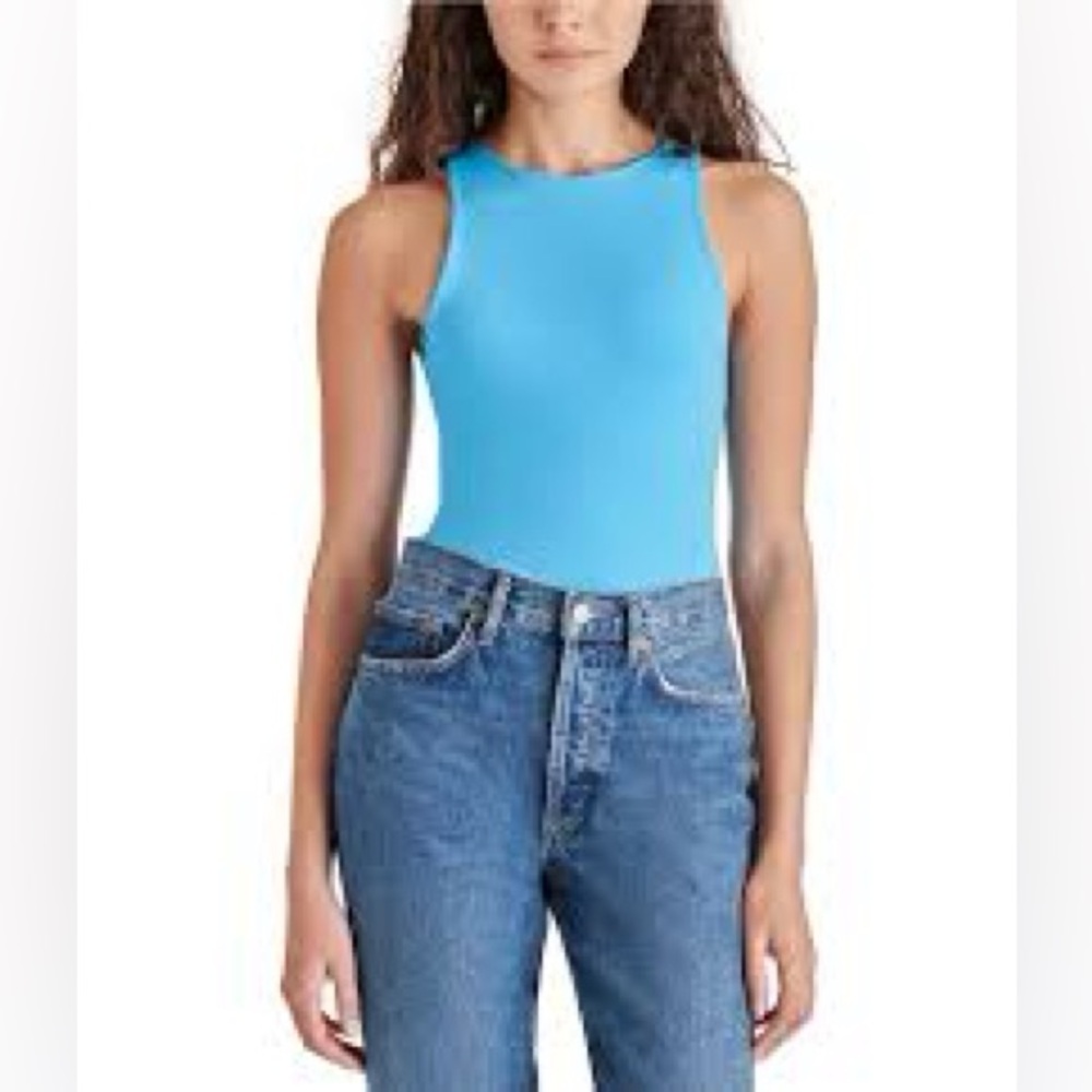 Steve Madden Niko Knit Crew Neck Sleeveless Bodysuit